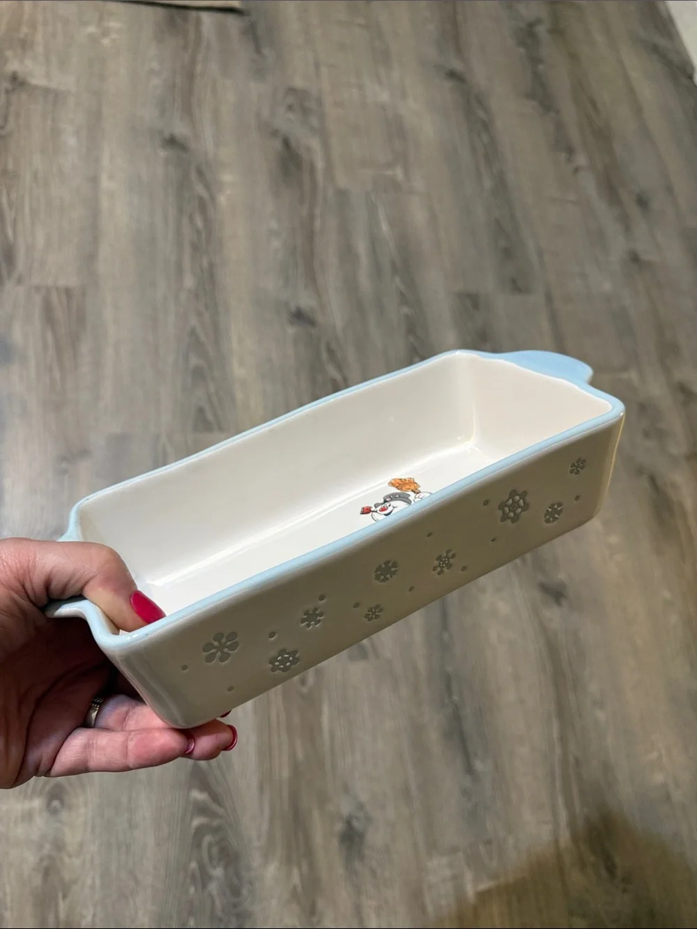 Rae Dunn Artisan Collection Frosty the Snowman Ceramic Baking Dish